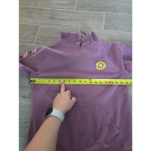 Simply Southern Pullover Hoodie Sweatshirt Purple Sunflowers Dog Camper Size Sma - Picture 3 of 7